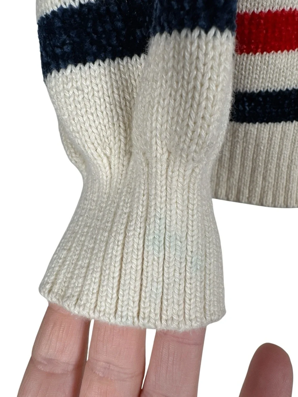GAP Toddler Stripe Mockneck Sweater, Chino Beige, Size 5T